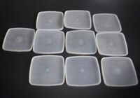 Vintage Lot of 10 Tupperware Replacement #310 Square Round Seals Sheer/Clear 