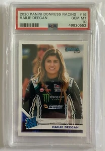 2020 PANINI DONRUSS RACING #16 HAILIE DEEGAN ROOKIE PSA 10 EDELSTEINE NEUWERTIG - Bild 1 von 3