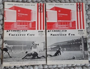 Sunderland 1967/68 Selection of Home League Programmes from menu - Picture 1 of 3
