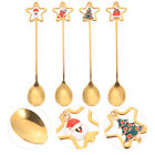  4 Pcs Christmas Spoon Party Dessert Spoons Coffee for Bar Mixing Suite
