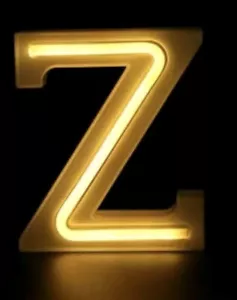 Warm LED White Letter Neon Light Sign Up Marquee Letter Z - Picture 1 of 8