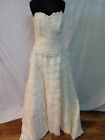 Wedding dress size 14 Ivory organza From Gelen. Please check measurements  A