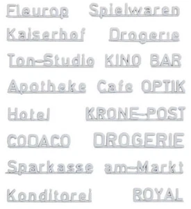 Faller 180964 A Scale 70er Jahre Ladenschriftzug -- deutsche Sprache - Bild 1 von 1
