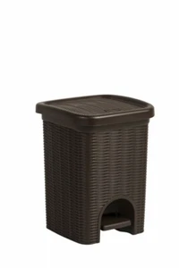 Mülleimer Abfalleimer Kosmetikeimer Badmülleimer Tretmülleimer Rattan 6 L - Bild 1 von 12