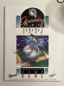 Florida Marlins April 5, 1993 Inaugural Game Opening Day Program - Picture 1 of 8