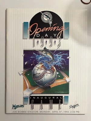 Florida Marlins April 5, 1993 Inaugural Game Opening Day Program - Image 1 of 4