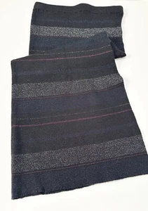 HOUSE OF HARLOW 1960 Metallic Striped Knit Straight & Pencil Midi Skirt S Black - Picture 1 of 8