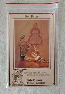 New Vintage Uncut Doll Purse Pattern by Little Brown House Patterns - Picture 1 of 3