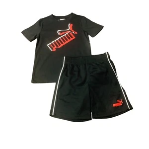 Puma Short  Sz 5 Boys Set 2 Piece Set Red  & Black - Picture 1 of 5