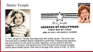 Shirley Temple, #10 Breast Cancer Survivor, Death - Picture 1 of 1