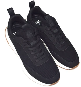 Hugo Boss Hombre Titanio EVO Runn ACBC Entrenadores en Negro, Blanco y Goma. T3 - Imagen 1 de 11