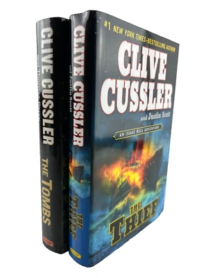 Lot of 2 Clive Cussler Hardcover Books - The Thief & The Tombs - Image 1 of 4