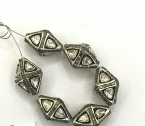 Rosecut Diamant Perlen Zubehör 925 Silber Ebnen Diamant Polki Perlen Liefert - Bild 1 von 12