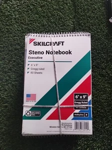 12 Pack Skilcraft Executive Steno Notebooks 6”x9” Gregg Ruled 80 Sheets Each - Picture 1 of 2