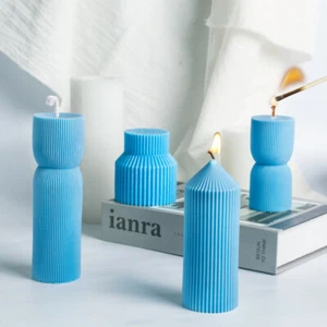 Stampo candela 3D silicone aromaterapia candela per fare stampi cera stampi sapone artigianato - Foto 1 di 24