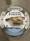 NWT NEW Anchor Hocking 9" x 10? Clear Glass Pie Pan Made In USA .75 Quart