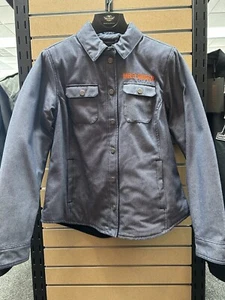 Genuine Harley-Davidson® Women's Blue Operative Riding Shirt Jacket - 98111-23VW - Picture 1 of 6
