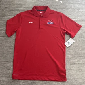 Nike SMU Mustangs DriFit Team Issue Polo Shirt Sewn Logo Size Medium M NCAA ACC - Bild 1 von 11
