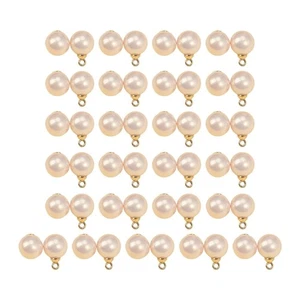 50Pcs Sewing Buttons Resin Imitation Pearls Design DIY Project Garment Fasteners - Picture 1 of 13