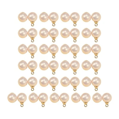 50Pcs Sewing Buttons Resin Imitation Pearls Design DIY Project Garment Fasteners - Image 1 of 4