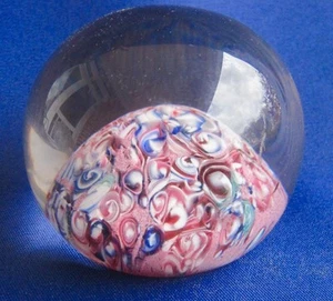 NEGC New England Glass Scrambled Bright Twist Ribbons Clear Paperweight  2 in  D - Picture 1 of 10