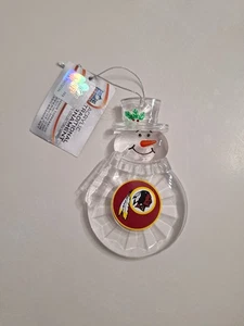 Washington Redskins squadra di calcio NFL pupazzo di neve tradizionale albero di Natale ornamento - Foto 1 di 3