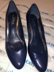 Lauren By Ralph Lauren Heels Size 10B In Navy - Picture 1 of 7