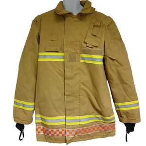 Fire Woman Jacket Brown Fire Service Fighters Coat Rescue Uniform Tunic New - Picture 1 of 7