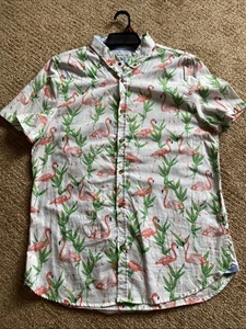 Sovereign Code Shirt Mens XLarge Flamingo Short Sleeve Button Up Cotton - Picture 1 of 8