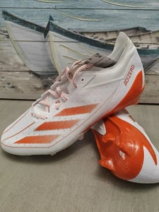 BOTINES DE FUTBOL ELÉCTRICOS ADIZERO Adidas Hombre Talla 12.5 Blanco/Naranja IH5029  - Imagen 1 de 10