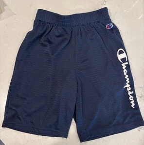 Boys CHAMPION Athletic Gym Shorts - Size M - Navy Blue - Pockets - Picture 1 of 3