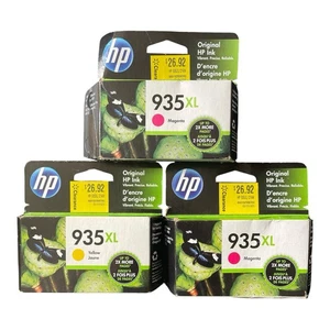 GENUINE HP 935XL (1) Yellow (2) Magenta INK CARTRIDGES 2 COLOR Expired 2023 New - Picture 1 of 2