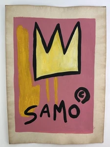 Jean-Michel Basquiat COA Art Painting Original Drawing Vintage Paper Signed - Picture 1 of 3