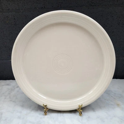 Plato de cena vintage Fiestaware 11" marfil crema Homer Laughlin Foto 1 de 4