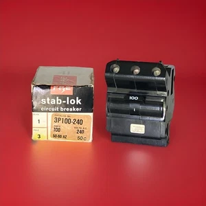 FPE Federal Pacific Black NA NA3100 3P100-240 Hump 100A 240V Circuit Breaker NEW - Picture 1 of 18
