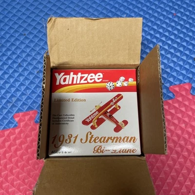 Yahtzee Limited Edition 1931 Stearman Bi-plane Die Cast 1:54 Ornament Gearbox - Image 1 of 4