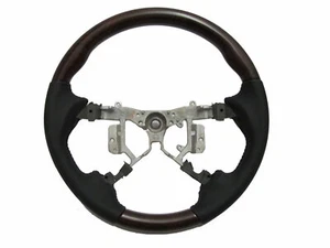 INNOVA 2012-2014 STEERING WHEEL OE BROWN WOOD BLACK for TOYOTA - Picture 1 of 6
