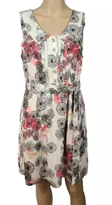 Sleeveless Summer Dress Collared Neck w/Belt & Pockets SZ 8 Tulle Women's - Picture 1 of 18