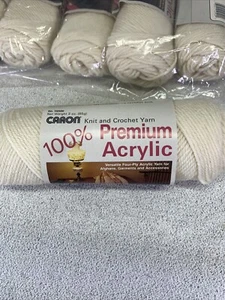 Vintage Caron Premium Acryl Strick Häkelgarn 2502 off weiß 3 Unzen - Bild 1 von 8
