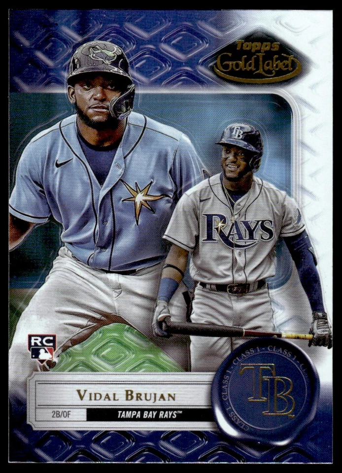 2022 TOPPS GOLD LABEL CLASS 1 Vidal Brujan Rookie Tampa Bay Rays #100 - Image 1 of 2