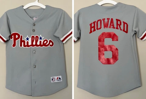 Ryan Howard #6 Philadelphia Phillies Baseball Jersey Youth Size Small Boys Kids Cover