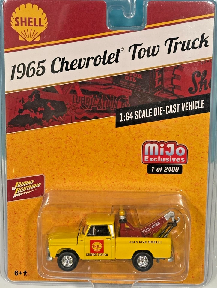 1965 Chevrolet Tow Truck Shell Service Station MiJo Exclusives 1 of 2400, 1:64 - Image 1 of 1