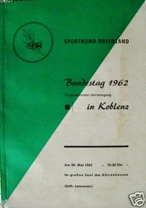 Federación Deportiva Renania Bundestag 1962 representante del club reunión anual 1962 Coblenza - Imagen 1 de 1