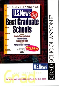 Postal publicitaria de emisión de las mejores escuelas de posgrado de US News & World Report - Imagen 1 de 2