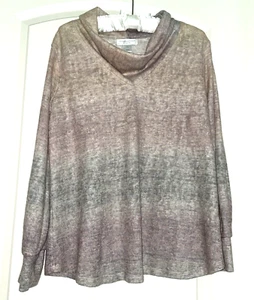 Christopher & Banks Ombré Stripe Cowl Neck Lightweight Sweater Size PXL - Picture 1 of 9