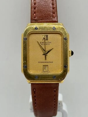 Reloj Pulsera Zenith Cosmopolitan Vintage Damas Raro Antiguo Cuarzo Chapado en Oro Suizo Foto 1 de 4