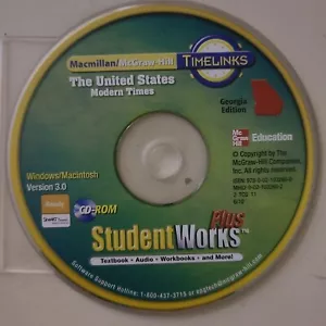STUDENT WORKS PLUS~THE UNITED STATES Modern Times CD-Rom~Text, Audio, WKBK -NEW - Picture 1 of 2