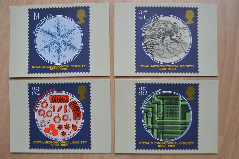 1989 PHQ postcards - Microscopes - set of 4 - Image 1 of 1