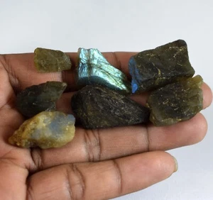 Natural 211 Ct Rainbow Shinny Labradorite Gemstone Rough Lot Birthday Gift - Picture 1 of 6