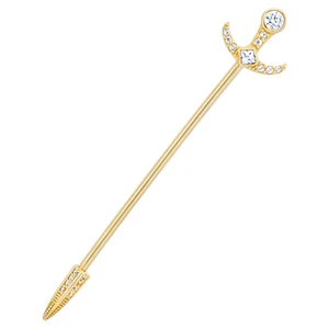 14k Gold Medieval Sword Industrial Barbell - Picture 1 of 6